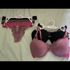 Bebe bra and thong set